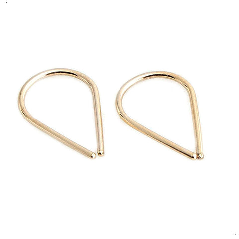 Gold-Filled Effortlessly Chic Thin Teardrop Huggie Hoops Multi Sizes