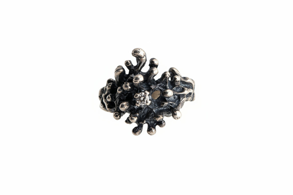 Sterling Silver Diamond Ring