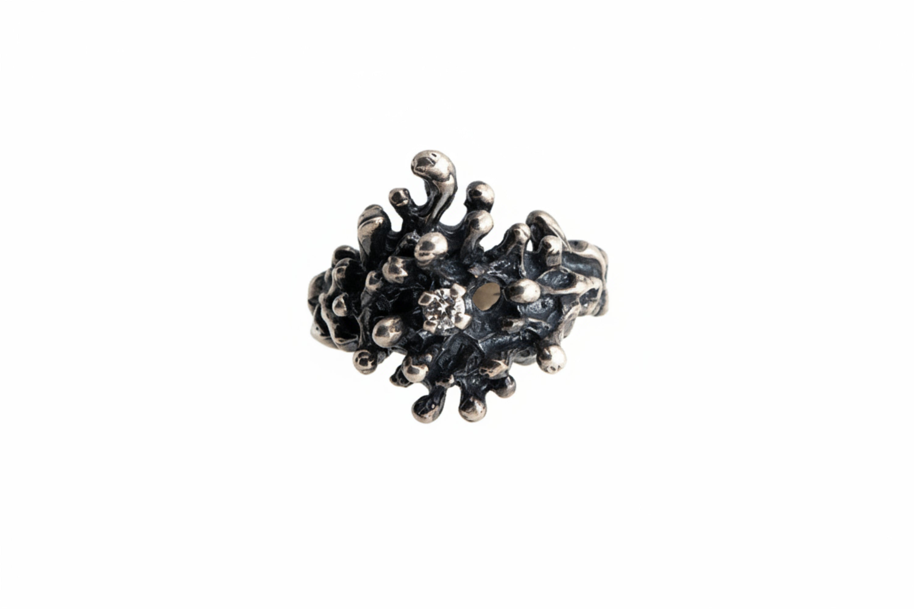 Sterling Silver Diamond Ring