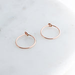 Rose Gold Filled 10 mm Hoop Earrings 20 gauge