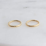 Gold Filled Diamond Cut Small 8 mm Hoop Earrings 18 gauge