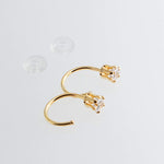 Gold Filled Small Hoop Earrings with Cubic Zirconia