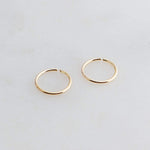 Gold Filled Extra Small 6 mm Hoop Earrings 21 gauge