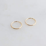 Gold Filled Extra Small 6 mm Hoop Earrings 21 gauge