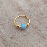 Sol and Venus Blue Opal Nose Ring - Add a Touch of Glamour to Your Style 7mm