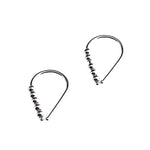 Sterling Silver Teardrop Earrings 13 mm with Silver Beads