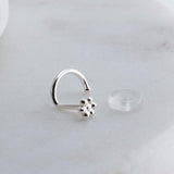 Sterling Silver Flower Nose Screw for the Left Side