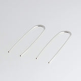 Sterling Silver Long U Arc Earrings