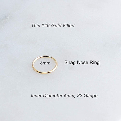 18G Gold and Rose Gold Nose Ring Jewelry – OUFER BODY JEWELRY