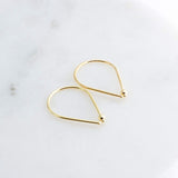 Sol and Venus Gold Filled 20 GA Piercing Teardrop Hoop Horseshoe Arc Hook Earrings with 1 Gold Bead