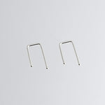 Sterling Silver Staple U Arc Minimalist Earrings