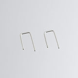 Sterling Silver Staple U Arc Minimalist Earrings