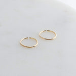 Gold Filled Extra Small 6 mm Hoop Earrings 22 gauge