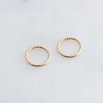 Gold Filled Diamond Cut Small 8 mm Hoop Earrings 18 gauge