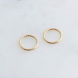 Gold Filled Diamond Cut Small 8 mm Hoop Earrings 18 gauge