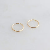 Gold Filled Tiny Extra Thin 5 mm Hoop Earrings 24 gauge