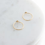 Gold Filled Small Hoop 10 mm Earrings 21 gauge