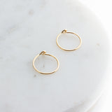 Gold Filled Small Hoop 10 mm Earrings 21 gauge