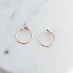 Rose Gold Filled 10 mm Hoop Earrings 20 gauge