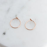 Rose Gold Filled 10 mm Hoop Earrings 20 gauge