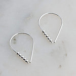 Sterling Silver Teardrop Earrings 18 mm with Silver Beads