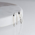 Sterling Silver U Arc Hammered Earrings