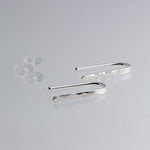 Sterling Silver U Arc Hammered Earrings