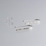 Sterling Silver U Arc Hammered Earrings