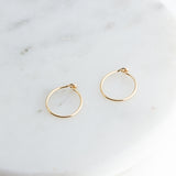 Gold Filled Small Open 10 mm Hoop Earrings 20 gauge