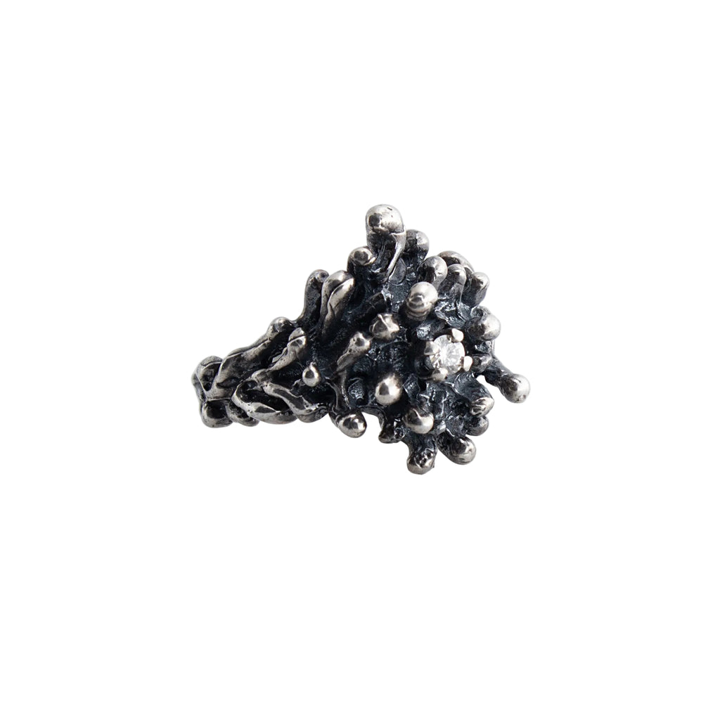 Sterling Silver Diamond Ring