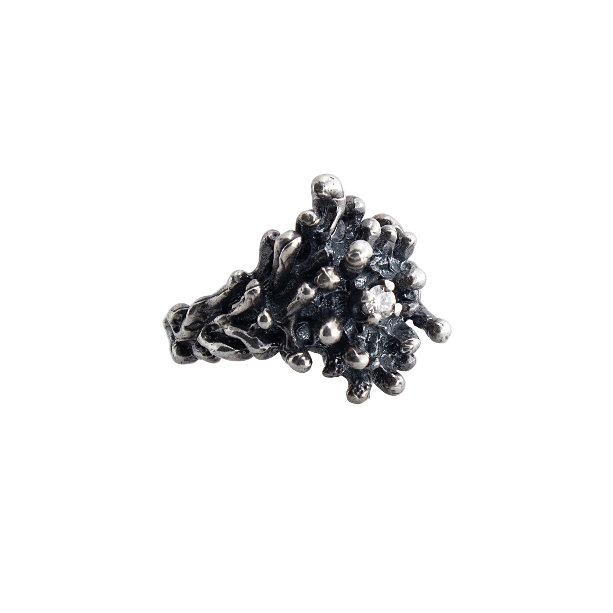 Sterling Silver Diamond Ring