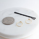 Gold Filled Small Hoop 10 mm Earrings 21 gauge