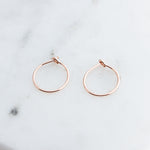 Rose Gold Filled 10 mm Hoop Earrings 20 gauge