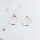 Rose Gold Filled 10 mm Hoop Earrings 20 gauge