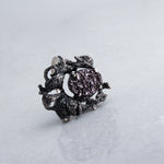 Sterling Silver Ring with Purple Druzy