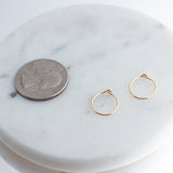 Gold Filled Small Hoop 10 mm Earrings 21 gauge