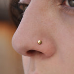 Gold Filled Disc Nose Screw for the Left Side 3 mm