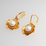 Sol and Venus Gold and Silver Earrings with Freshwater Cultured Pearls