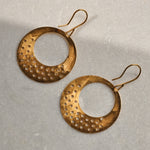 Gold Plated Brass Hoop Earrings