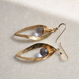 Sol and Venus 14K Gold Filled Earrings with Quartz