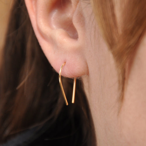 18 GA Gold-Filled Teardrop Hoop Earrings