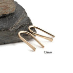 Gold Filled U Arc Earrings