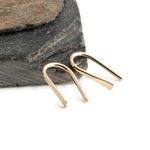 Gold Filled U Arc Earrings