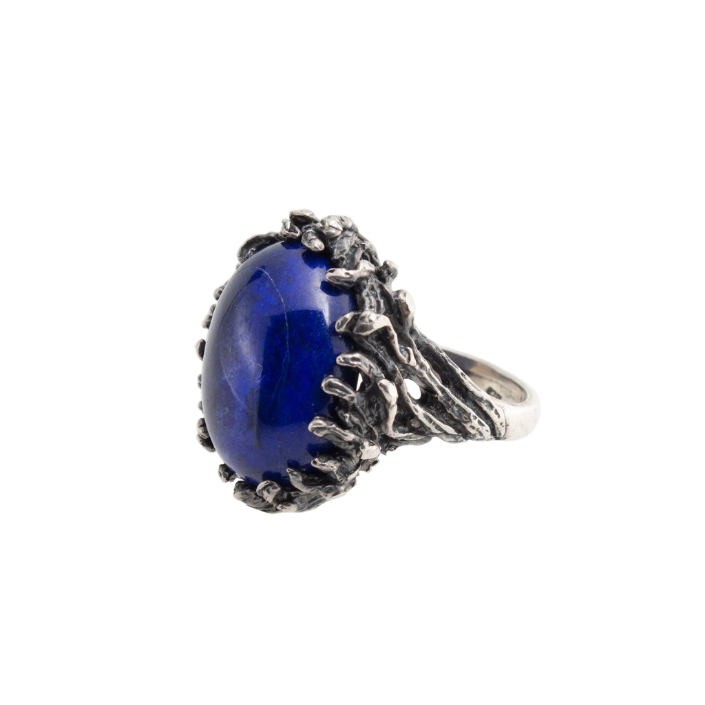Sterling Silver Lapis Lazuli Cabochon Ring