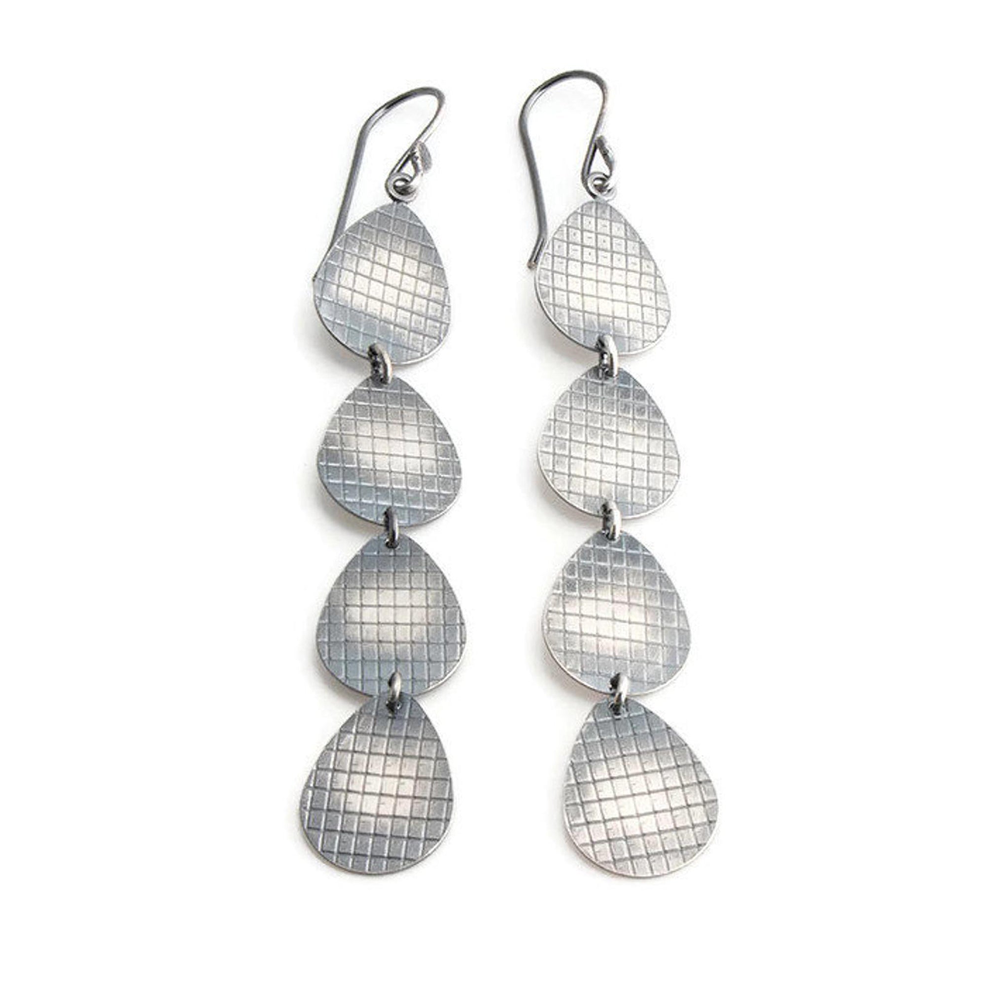 Sterling Silver Dangle Teardrop Earrings