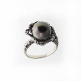 Sterling Silver Ring with Tahitian Pearl