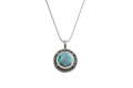 Sterling Silver Midnight Blue-Green Druzy Necklace