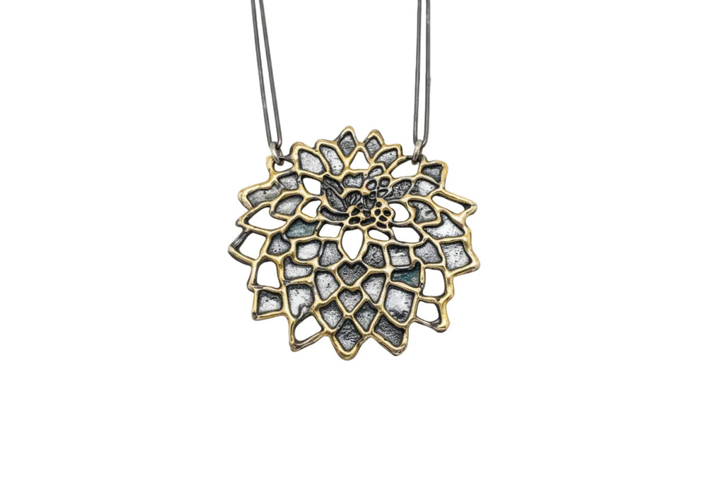 Sterling Silver & Gold Filled Pendant Necklace