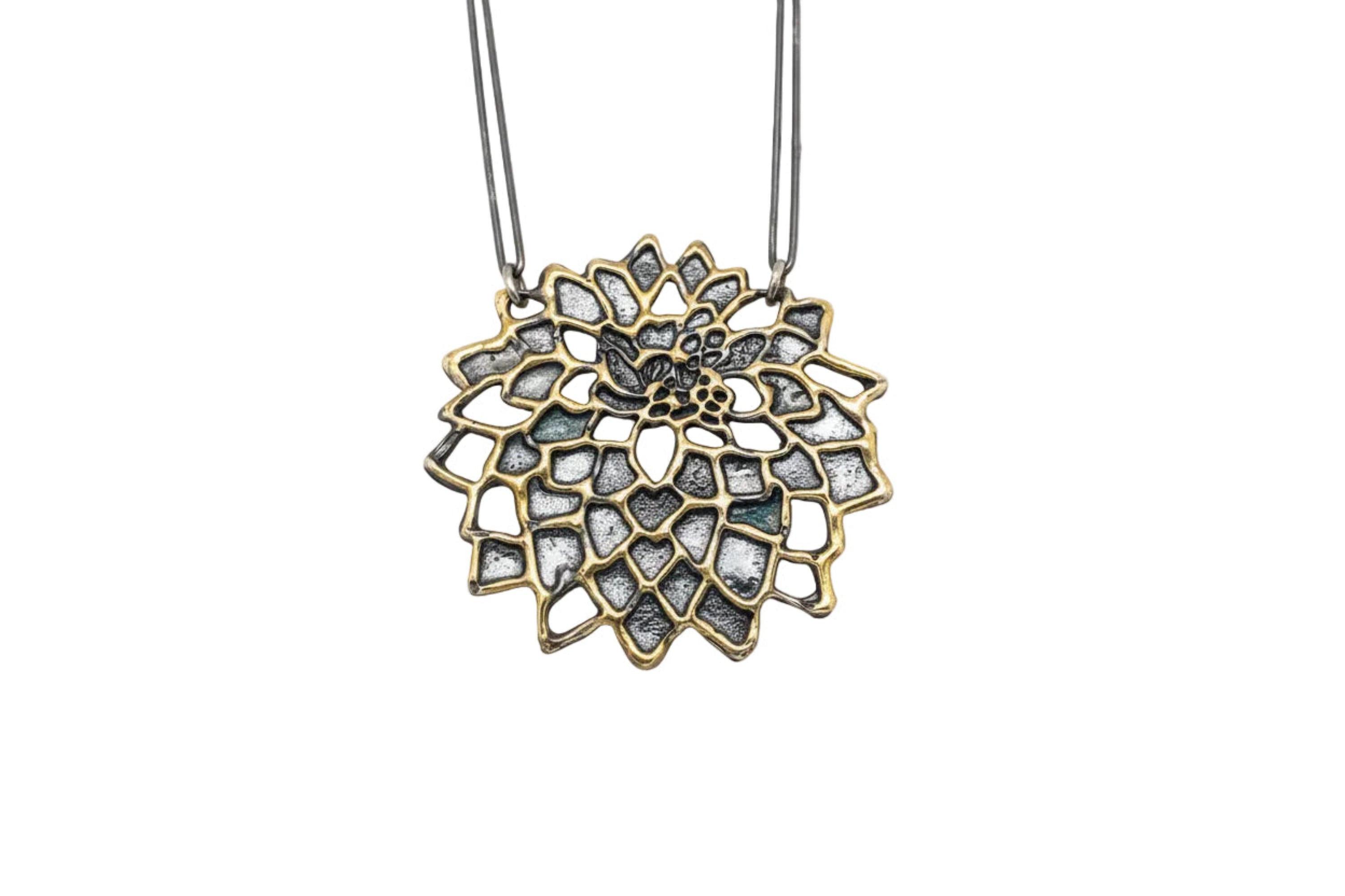 Sterling Silver & Gold Filled Pendant Necklace