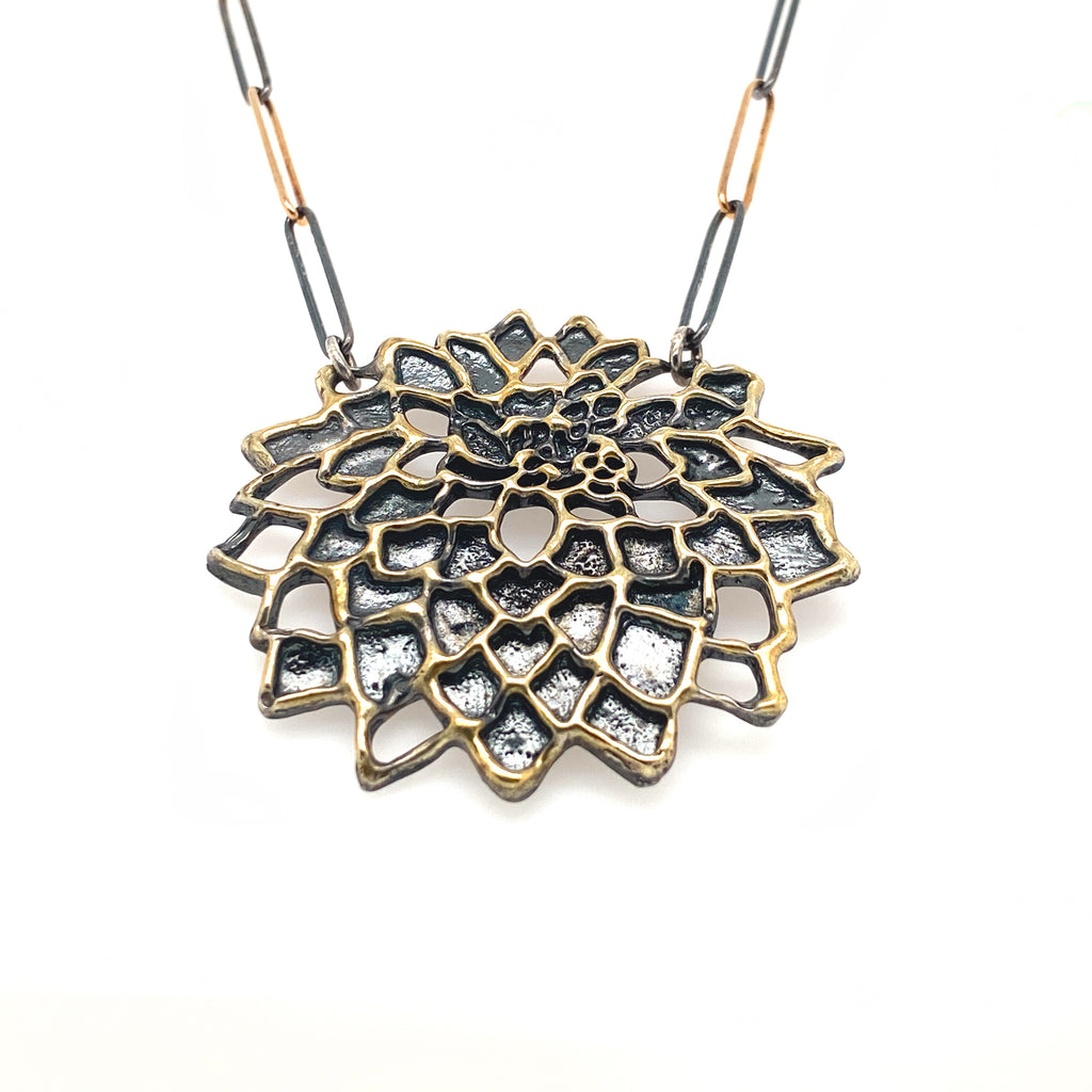 Sterling Silver & Gold Filled Pendant Necklace